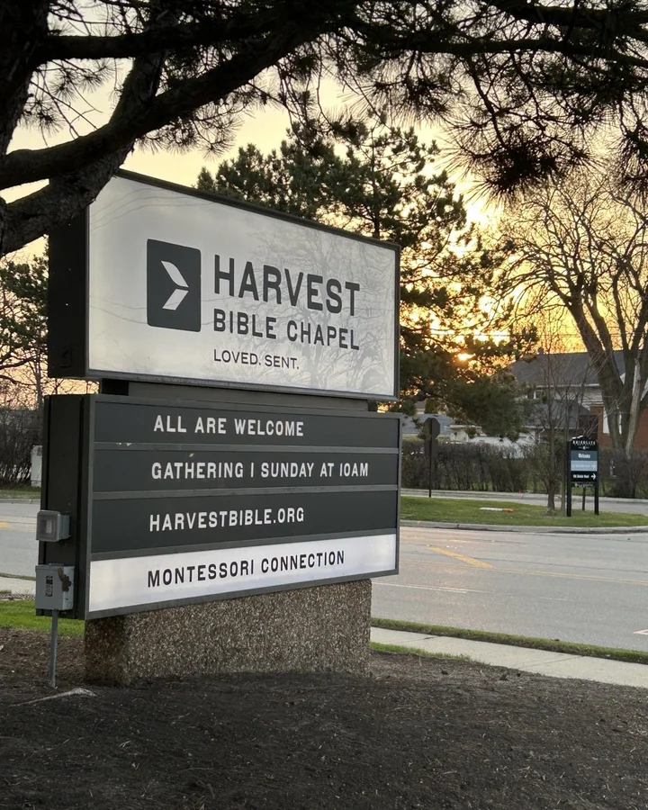 Harvest Signage At Harvest Bible Chapel Highland Park Church In Highland Park, IL