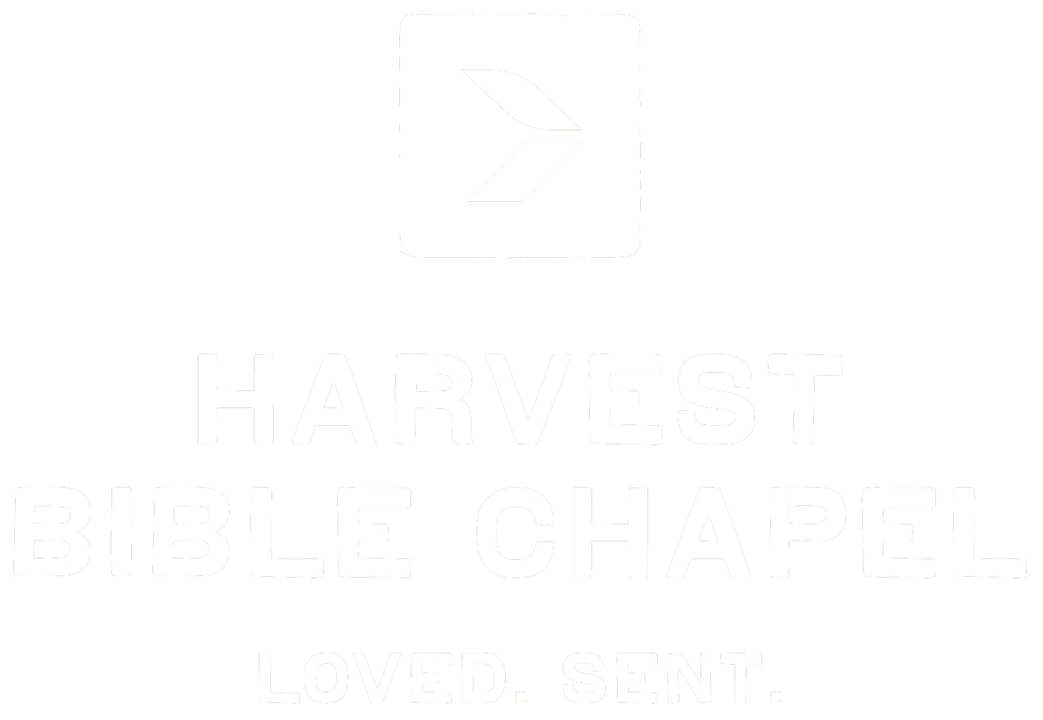 Hbc Logo Secondary White At Harvest Bible Chapel Highland Park Church In Highland Park, IL